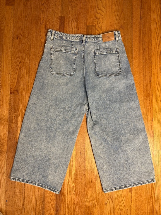 Ralph Lauren Light Blue Cropped Wide-Leg Jeans - Picture 5 of 12